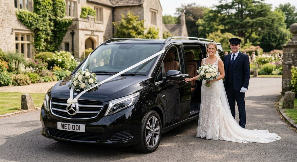 wedding transfer with a Mercedes Bex V-Class
